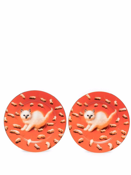  Seletti Graphic-print Plate - Red 
