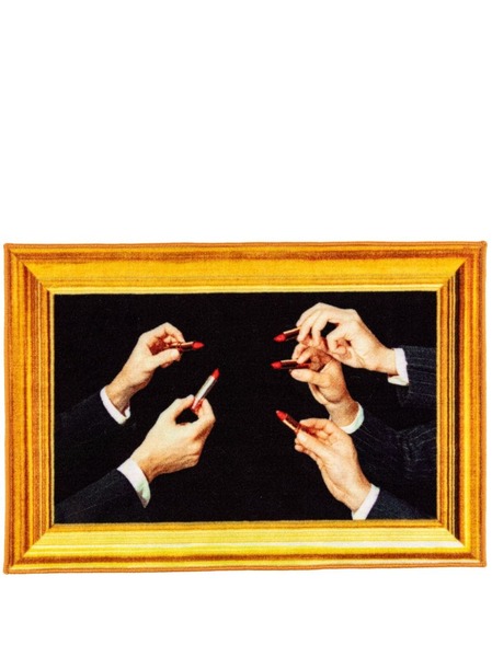  Seletti Lipstick Graphic-print Mat (60x90cm) - Multicolour 