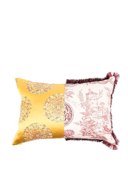  Seletti Multi Print Cushion - Yellow 