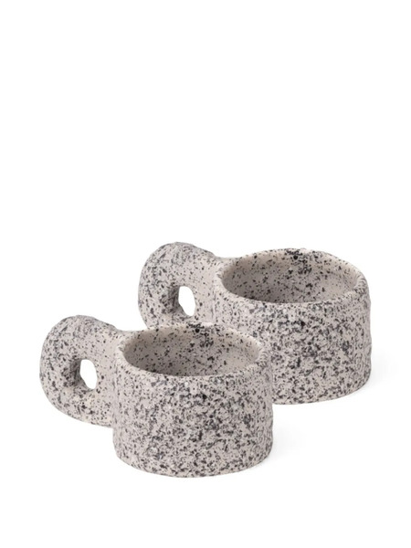  Seletti Newlithic Mugs (set Of Two) - Grey 