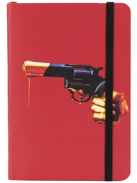  Seletti Pistol-print Notebook - Red 