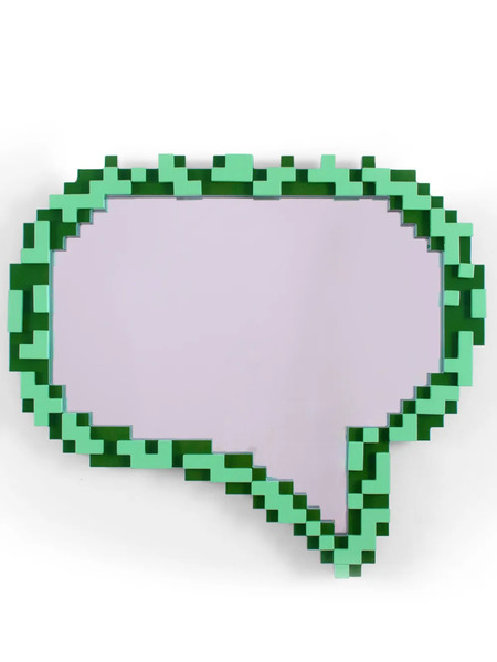  Seletti Pixel Wall Mirror - Green 