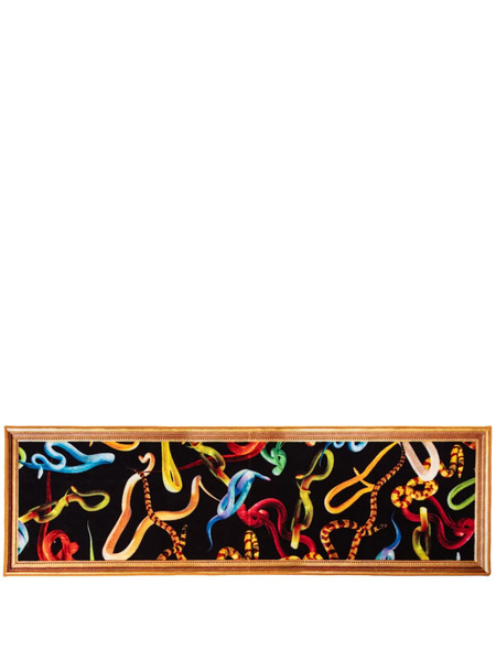  Seletti Snake-print Rectangular Mat - Multicolour 