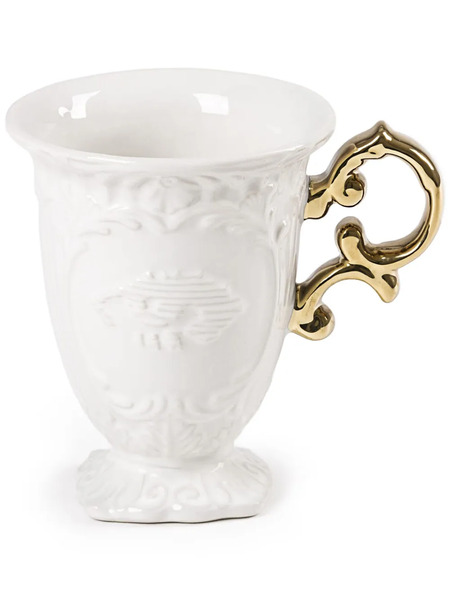  Seletti Wares Embossed-baroque Mugs (set Of Two) - White 