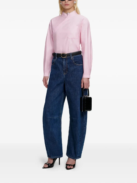  Self-portrait Asymmetric Shirt - Pink 