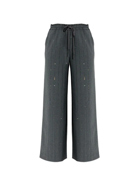  Self-portrait Beaded Drawstring Trousers - Grey 