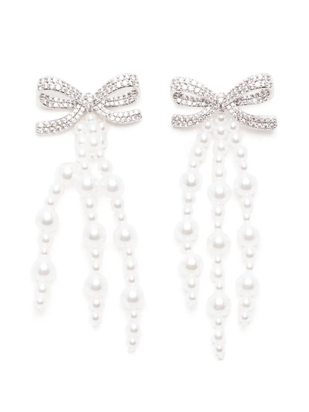  Self-portrait Bow-embellishment Earrings - Silver 