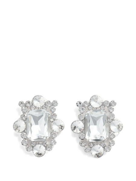  Self-portrait Crystal Cluster Statement Earrings - Silver 