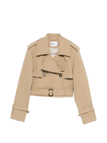  Self-portrait Double-breasted Belted Jacket - Neutrals 