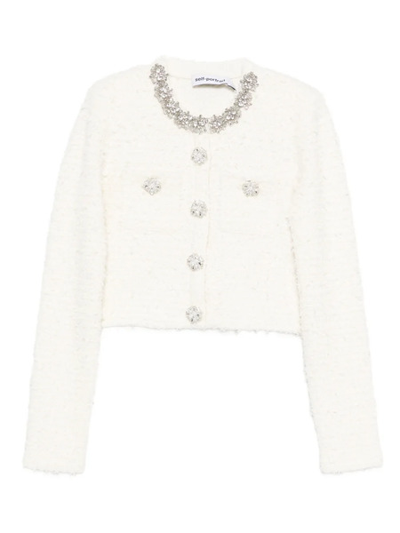  Self-portrait Embellished-buttons Cardigan - Neutrals 