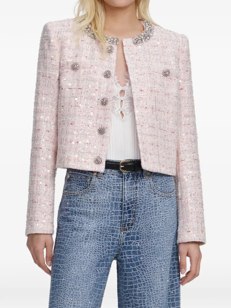  Self-portrait Embellished Jacket - Pink 