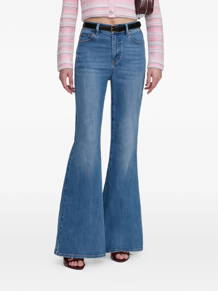 Self-portrait High-waist Flared Jeans - Blue 