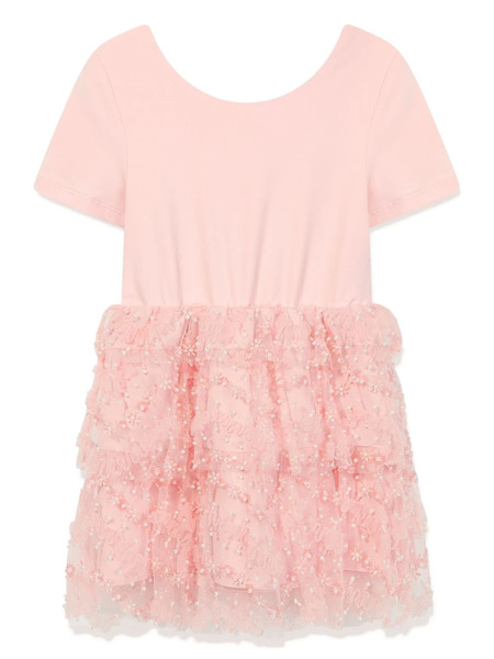  Self-portrait Kids Tiered Ruffled Dress - Pink 