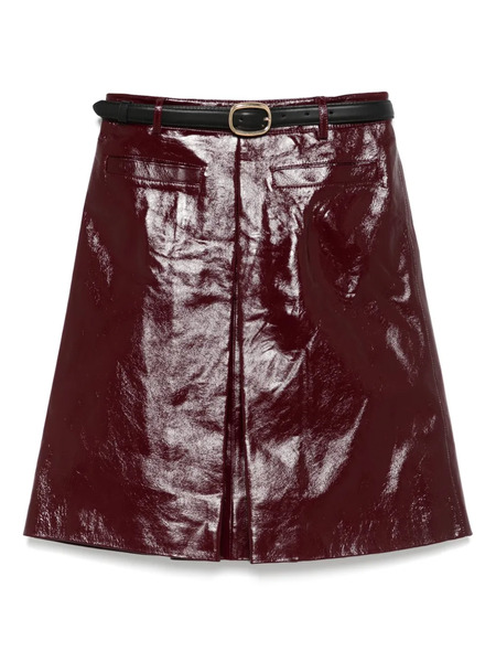  Self-portrait Leather Skirt - Red 