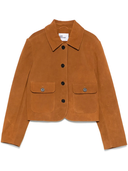  Self-portrait Suede Jacket - Brown 