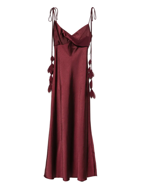  Self-portrait Tie-strap Midi Dress - Red 