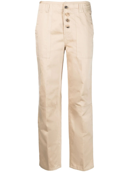  Semicouture Button-fly Straight-leg Trousers - Neutrals 