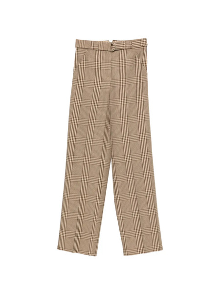  Semicouture Check-pattern Trousers - Neutrals 