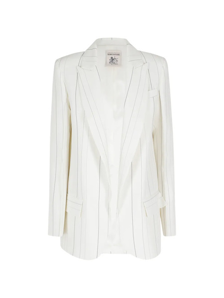  Semicouture Striped Blazer - White 