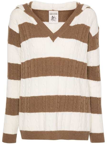  Semicouture Striped Sweater - White 