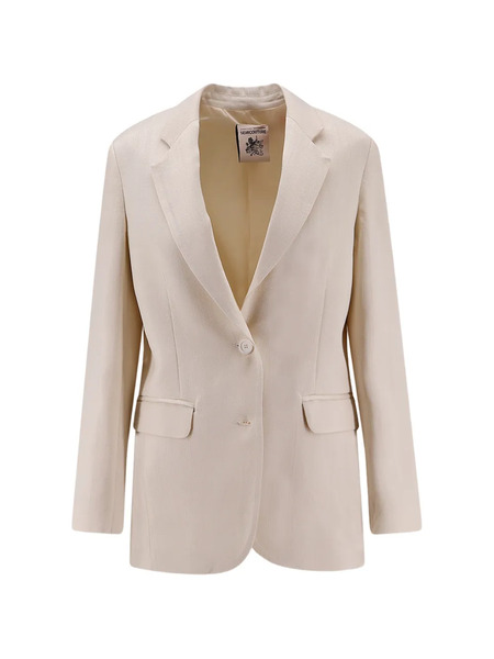  Semicouture Two-button Flap Pocket Blazer - Neutrals 