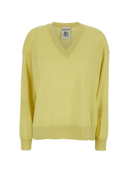  Semicouture V-neck Sweater - Yellow 