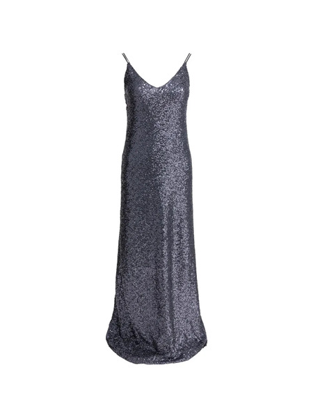  Semper Sequined V-neck Dress - Grey 