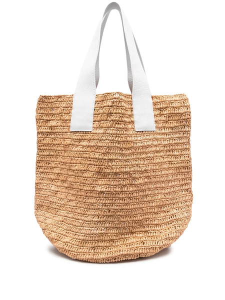 Sensi Studio Interwoven-straw Oversize Tote Bag - Neutrals 