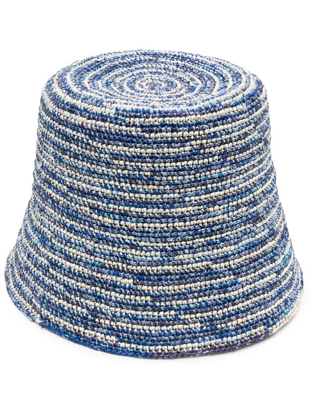  Sensi Studio Lampshade Woven Bucket Hat - Blue 