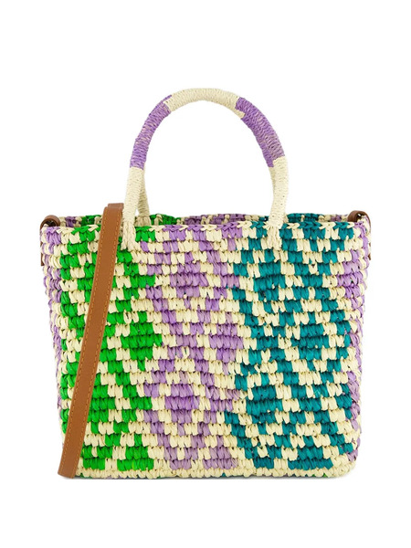  Sensi Studio Medium Canasta Patterned-straw Tote Bag - Neutrals 