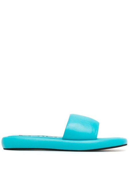  Senso Bentley Leather Sliders - Blue 