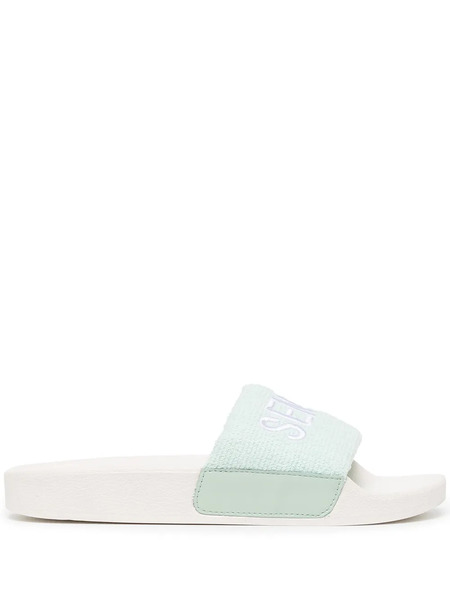  Senso Elly Embroidered-logo Slides - Green 