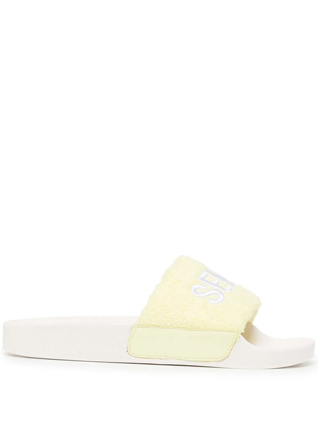  Senso Elly Logo-embroidered Slides - Yellow 