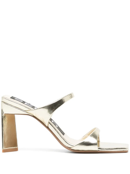  Senso Valeria 70mm Metallic Leather Mules - Gold 