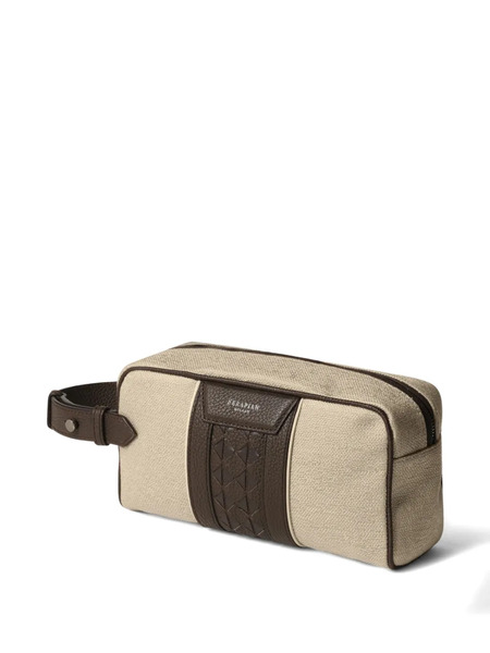 Serapian Logo-detail Wash Bag - Neutrals 