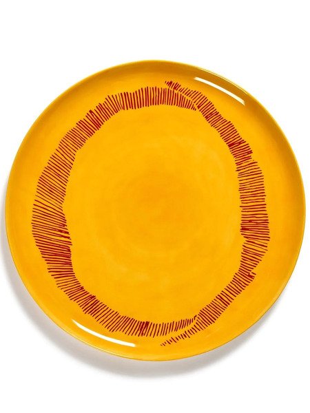  Serax X Feast Swirly Stripe Ceramic Plate - Yellow 