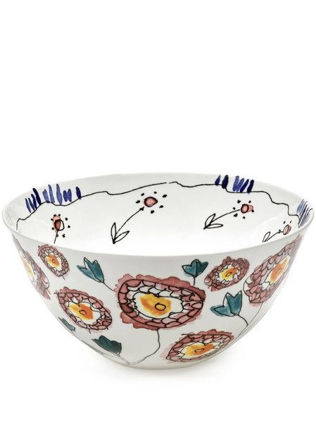  Serax X Marni Midnight Flowers Serving Bowl - White 