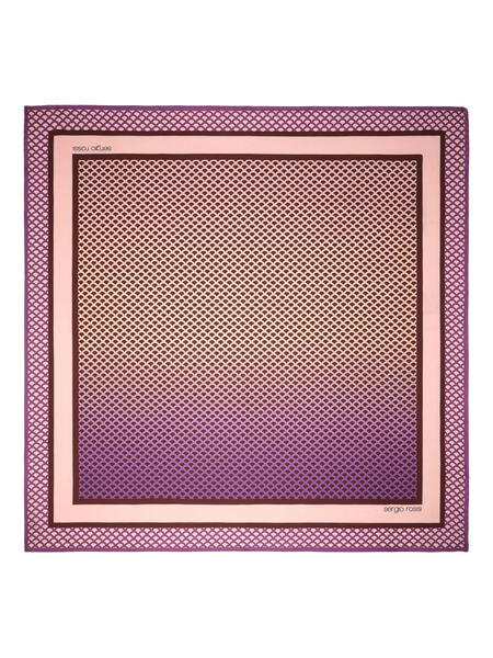  Sergio Rossi Mermaid Scale-pattern Silk Scarf - Pink 