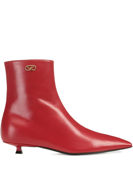  Sergio Rossi 25mm Surge Leather Boots - Red 
