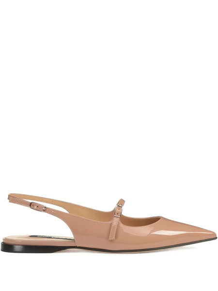  Sergio Rossi Pointed-toe Slingback Pumps - Neutrals 
