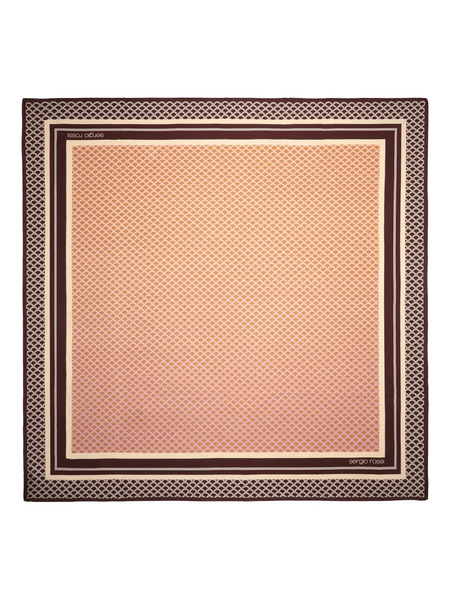  Sergio Rossi Scale-pattern Silk Scarf - Brown 