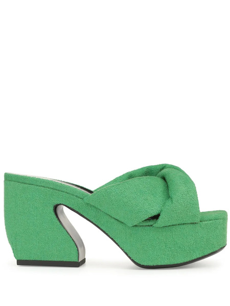  Sergio Rossi Si Rossi Platform Sandals - Green 