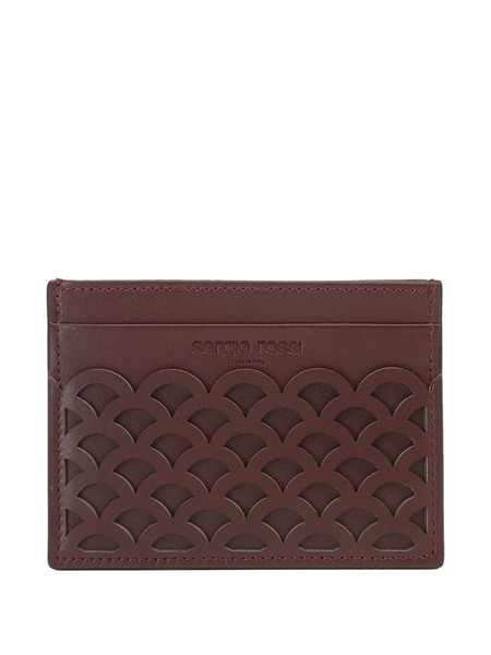  Sergio Rossi Sr Mermaid Leather Cardholder - Red 