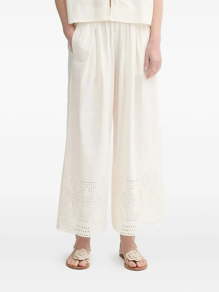  Sessùn Embroidered Eyelet Trousers - Neutrals 