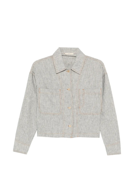  Sessùn Notteri Cropped Shirt Jacket - White 