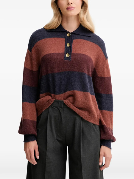 Sessùn Striped Knitted Top - Brown 
