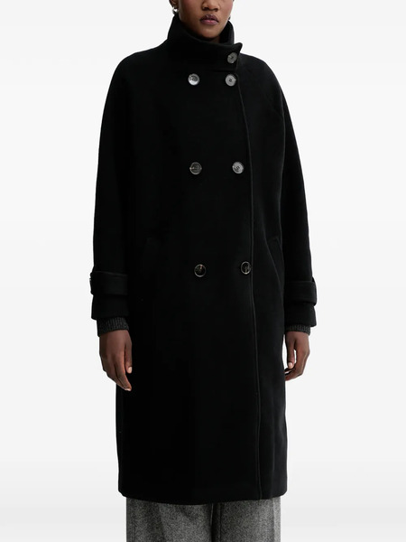  Sessùn Wool Blend Double-breasted Coat - Black 