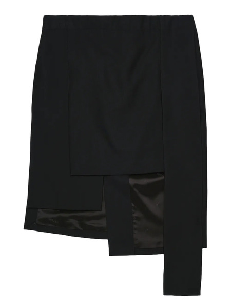  Setchu Asymmetric Panel Mini Skirt - Black 