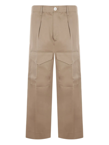  Setchu Cropped Cotton Cargo Trousers - Neutrals 
