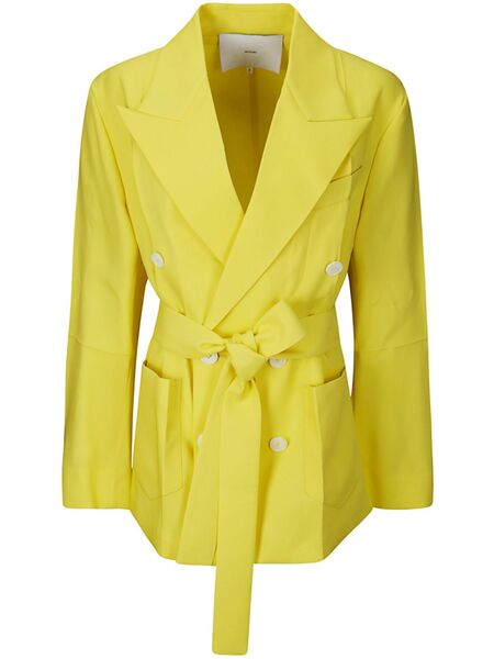  Setchu Double-breasted Blazer - Yellow 